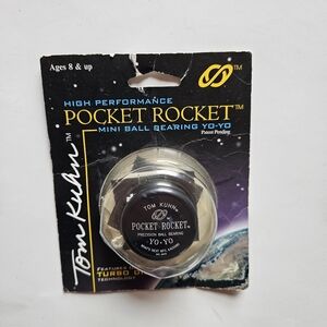Vintage SEALED Tom Kuhn Pocket Rocket Mini Yo-Yo Aluminum Ball Bearing Black NEW